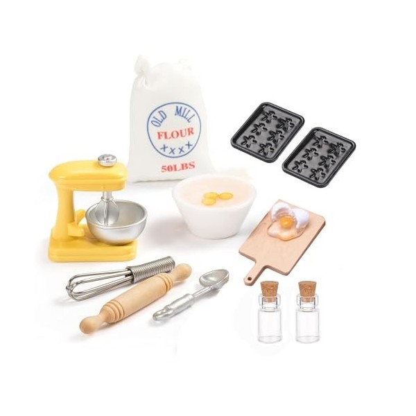 Accessoires De Cuisine Miniature Pour Maison De Poupée - Set 24 Pièces (tasses, Gâteaux) - Décoration Noël, Gnomes