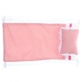 TOYANDONA 1 Ensemble Daccessoires De Literie De Poupée Couvertures Réversibles pour Bébé Draps De Maison De Poupée Oreiller 