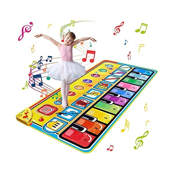 Ballery Tapis de Piano, 148 x 60cm Grand Tapis Musical pour Enfants, Tapis de Jeu Musical Jouet de Musique pour Enfants, Tapi