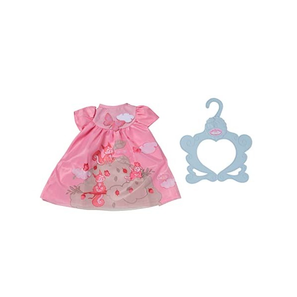 Baby Annabell Robe Rose 709603 - Tenues & accessoires pour les poupées qui mesurent jusqu’à 43cm - Contient 1 robe & 1 cintre