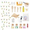 Hojalis Miniature Maison de Poupée Accessoires, 27 Pièces Accessoires de Cuisine de Noël Miniature, Kit de NoëL Miniature pou