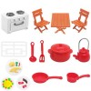 Shinybox Accessoires de Cuisine de Noël Miniature, 18 Pièces Ensemble de Cuisson Miniature, Accessoires de Lutin pour Maison 