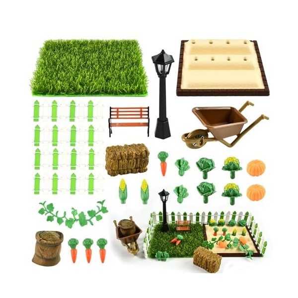 20pcs Accessoires de Jardin Miniatures,Decoration Mini Jardin,Miniature Jardin Ornements,Jardin Miniature pour Maison de Poup