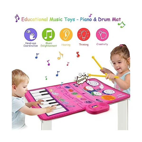 Jouets Musical Bébé 1 an, Tapis de Piano pour Enfants, Jouet