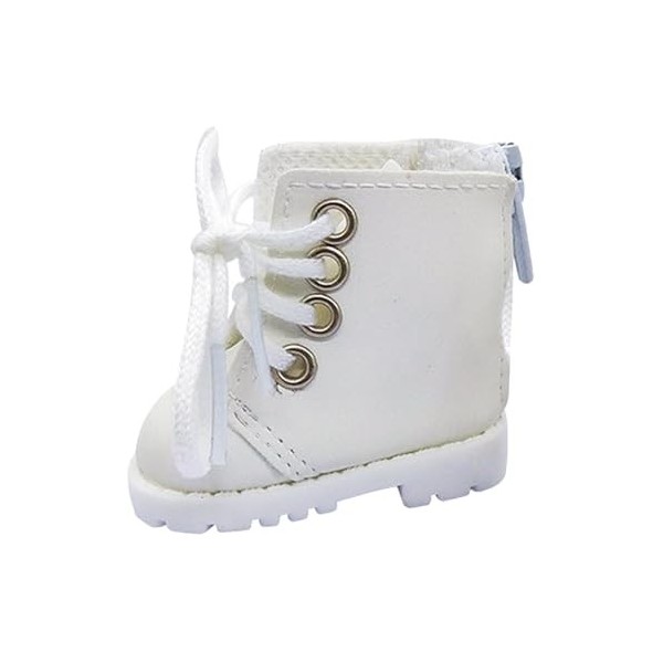 predolo 1 Paire de Chaussures de poupée 1/6, modèle Miniature, Bottes, Accessoire pour poupées articulées de 20cm, Blanc