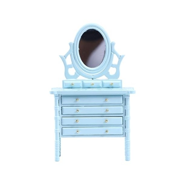 Haloppe Mobilier miniature pour maison de poupée, jouet de simulation, sans déformation, petite coiffeuse pratique pour amate