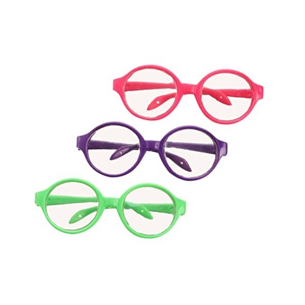 Toyvian 3 Pièces Lunettes De Poupée Poupée Habiller Accessoires De Poupée Jouets pour Filles Lunettes De Soleil pour Bébé Min