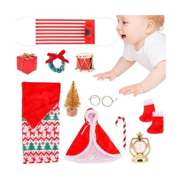 itrimaka Accessoires Elfe Noël - Accessoires de poupées de Noël | Accessoire de Noël pour poupée Elfe pour fêtes à thème et a