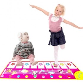 LinStyle Jeu Musical bébé 1 an,Tapis de Danse&Tambour 2 en 1,Tapis