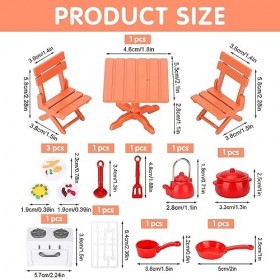 Meubles Miniatures pour Maison de Poupée,Miniature Ensemble de Pâtisserie Accessoire avec Accessoires de Cuisson Miniatures,T