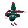 URFEDA Vêtements de poupée de Noël, mini vêtements en tricot, pulls de Noël, bonnets, gants, chaussures, écharpes, vêtements 