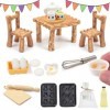 NETUME 23 Pièces Accessoires de Décoration de Cuisine Miniature pour Maison de Poupée, Accessoires Maison de Poupee, Meuble M