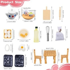 NETUME 23 Pièces Accessoires de Décoration de Cuisine Miniature pour Maison de Poupée, Accessoires Maison de Poupee, Meuble M