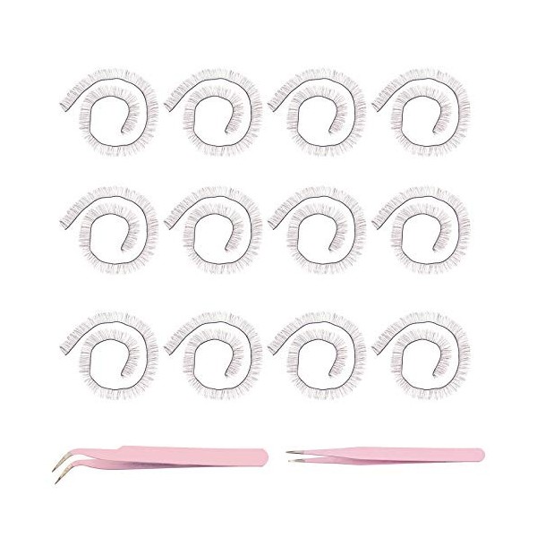 CHGCRAFT 30 Pièces Poupée Cils de Poupée Faux Cils de Simulation Accessoire avec Pince à épiler en Acier Inoxydable pour Doll