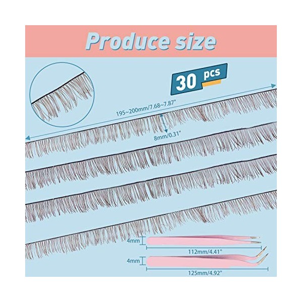 CHGCRAFT 30 Pièces Poupée Cils de Poupée Faux Cils de Simulation Accessoire avec Pince à épiler en Acier Inoxydable pour Doll