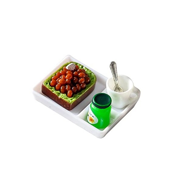 LICHENGTAI Ensemble daccessoires de Cuisine Miniatures pour Maison de poupée, Nourriture Miniature Mini Boisson Alimentaire 