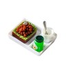 LICHENGTAI Ensemble daccessoires de Cuisine Miniatures pour Maison de poupée, Nourriture Miniature Mini Boisson Alimentaire 