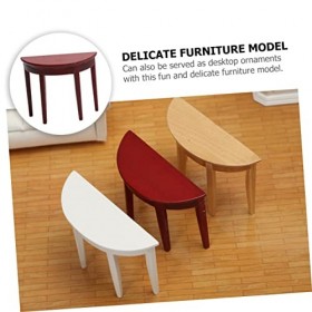 HOOTNEE Table De Simulation Accessoires pour Maison De Poupée Maison De Poupée Table Demi-Ronde 112 Table Maison De Poupée Mi