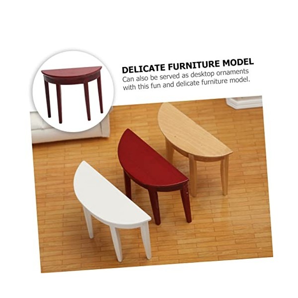 HOOTNEE Table De Simulation Accessoires pour Maison De Poupée Maison De Poupée Table Demi-Ronde 112 Table Maison De Poupée Mi