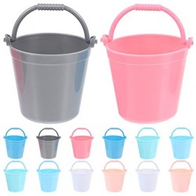 MAGICLULU 14 Pièces Seaux De Plage Maison De Poupée Miniature Seau deau en Plastique Enfant Seau De Sable Seaux De Plage Min