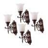 Unomor 4 Pièces Micro Paysage Ornement Lumière Maison De Poupée Accessoire Mini Maison Lanterne 1 12 Applique Murale Maison D