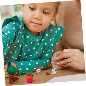 Warmhm 4 Pièces Mini Horloge Modèle Jouets Mini Réveil Jouets pour Enfants Accessoire Miniature Ornement Miniature Petite Ala