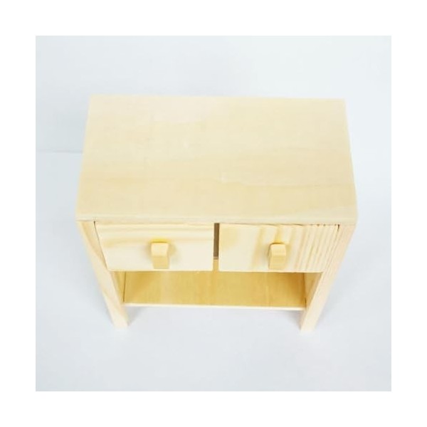 Sharplace Bureau détude en Bois pour Maison de poupée, Mini Meuble avec 2 tiroirs, boîte de Chambre, Accessoires de décorati