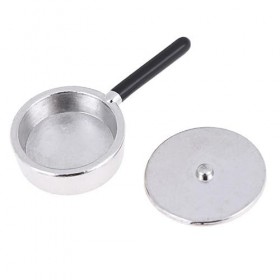 Sharplace 4 pièces 1:12 casseroles et poêles pour Maison de poupée en Alliage scènes de Diorama Artisanat Simulation poêles à