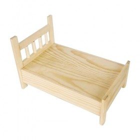 MagiDeal Lit Miniature pour Maison de poupée 1/12, modèle de Simulation de Meubles en Bois, Accessoires de décoration pour Or