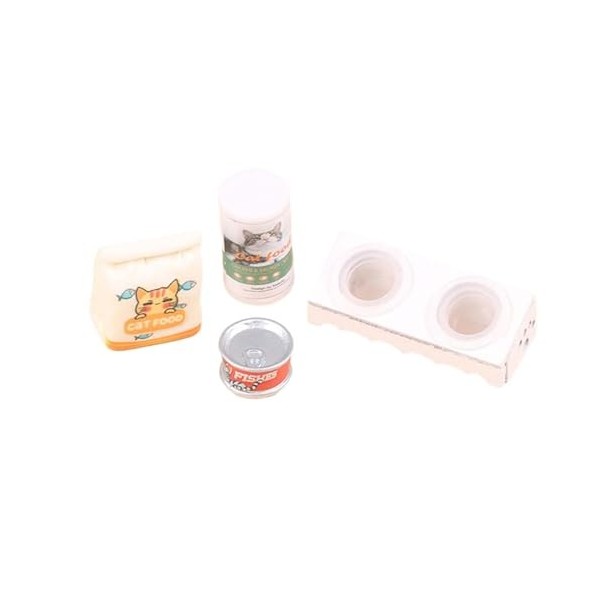 Perfeclan Maison de poupée Miniature, Accessoire pour Animaux de Compagnie, Bol pour Chat, échelle 1:12, Nourriture pour Chat