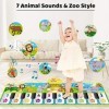 RenFox Tapis Musical Enfant, Tapis Jeu de Danse Tapis Piano Animale avec 10 Touches et 42 Sons pour Garçons Filles, Jouets Éd