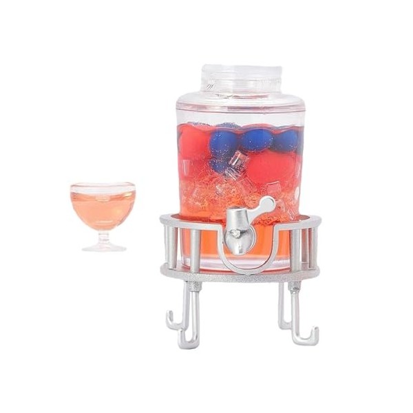 Ensemble de seaux à Boissons pour Maison de poupée, Seau à jus Miniature, Accessoires pour Maison de poupée, Orange