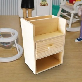 Perfeclan Armoire de Maison de poupée à échelle 1/12, Meubles de décoration, Ornement, Armoire de Simulation en Bois, étagère