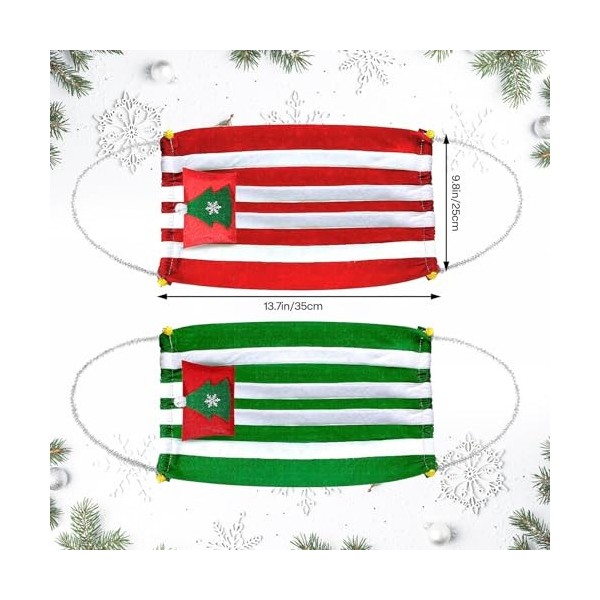 EKKONG 2 Pièces Hamac Elf de Noel, Accessoires Lutin Farceur de Noel Hamacs Elfe Noël en Vert et Rouge pour Ornement de Poupé