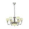 F Fityle 1/12 Dollhouse 6 Bras Lustre Lampe Suspendue Modèle Micro Paysage Ornements Maison Poupée Accessoires Décoration Sal