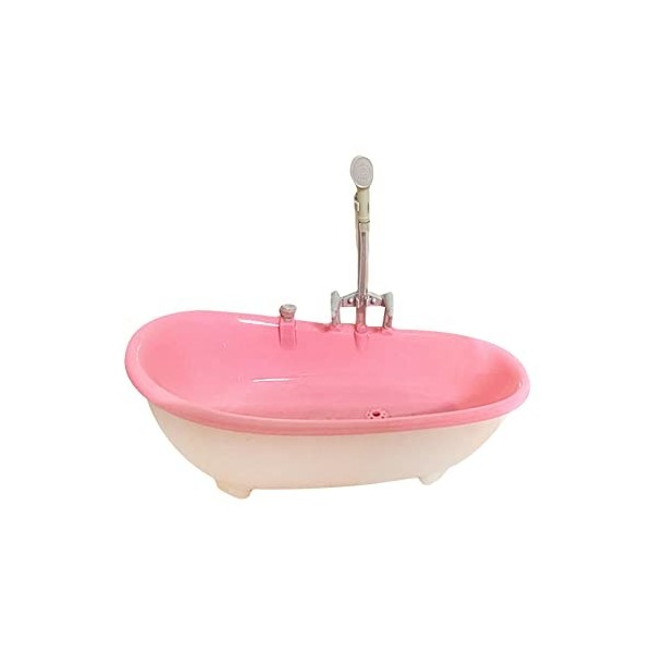 F Fityle Baignoire de Maison de Poupée Accessoire de Meubles de Maison de Poupée Jouet de Modèle de Baignoire pour Poupée de 