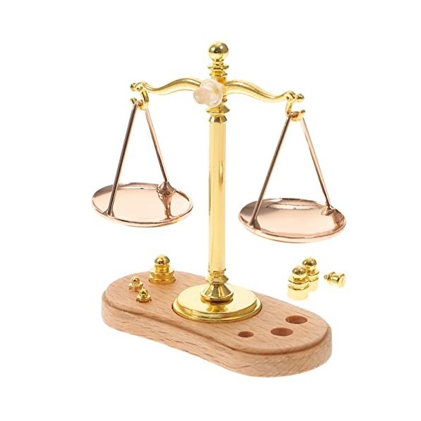 NUOBESTY 1 Set Mini Balance Mini Maison De Poupée Accessoires De Tableau De Bord De Voiture Mini Maison De Poupée Mini Échell