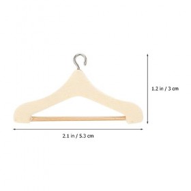 Operitacx 15 Pièces Cintre De Maison De Poupée En Bois Mini Poupée Vêtements Cintres Robe De Poupée Tenue Titulaires Pour Acc