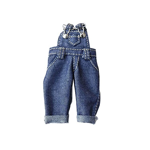 XiDonDon Vêtements de poupée ob11 vêtements bjd Pantalon en Denim avec Sangle de Mode pour OB, piccodo, GSC, 1/12bjd vêtement