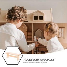 Toyvian Banc en Bois Miniature Mini Fauteuil Inclinable pour Maison De Poupée Banc De Village De Noël Meubles De Maison De Po