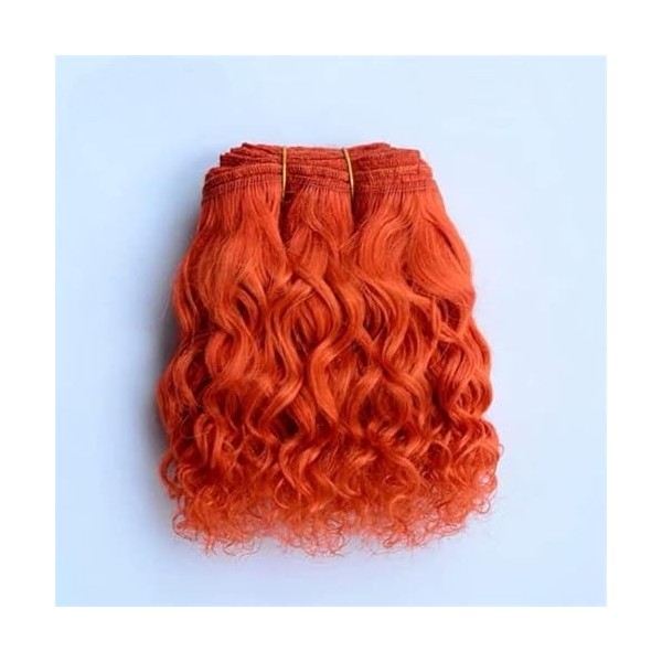 LUNYY 1 pièces trames de Cheveux en Laine pour poupées BJD Extensions de Cheveux bouclés pour Toutes Les poupées Perruques de