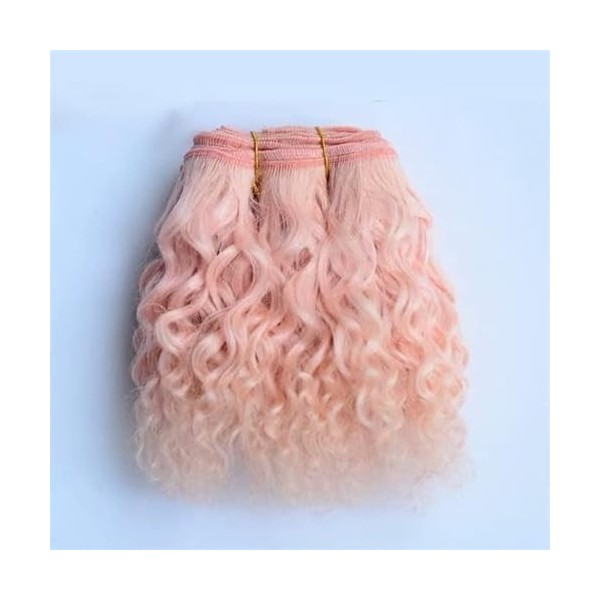 LUNYY 1 pièces trames de Cheveux en Laine pour poupées BJD Extensions de Cheveux bouclés pour Toutes Les poupées Perruques de