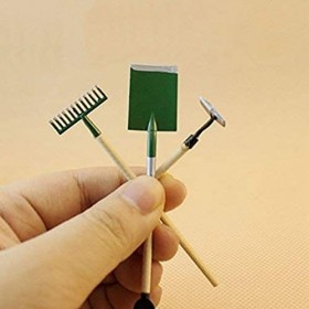 Meubles de Maison de poupée, Ensemble daccessoires de Maison de poupée, Mini Lampe de Banc de Simulation, Pot darrosage, Ch