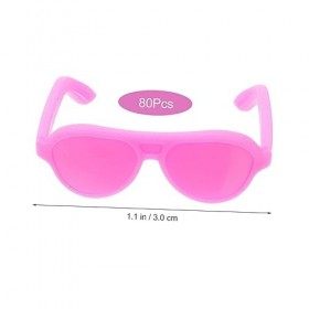 Abaodam 80 Pièces Mini Lunettes De Soleil Accessoires De Voyage Lunettes De Soleil À La Mode Mini Poupée Accessoires Mini Acc