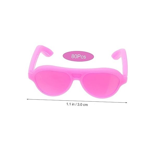 Abaodam 80 Pièces Mini Lunettes De Soleil Accessoires De Voyage Lunettes De Soleil À La Mode Mini Poupée Accessoires Mini Acc