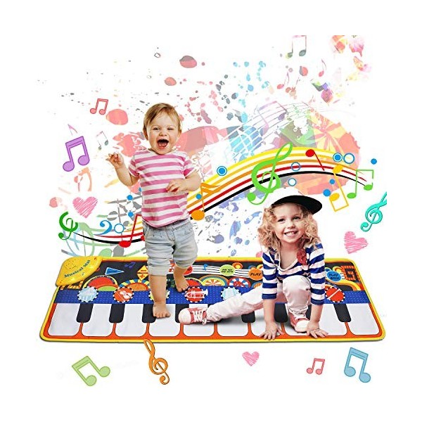 AOLUXLM Tapis de Piano pour Éducation Précoce pour Enfants de 3 à 8 Ans, Tapis de Musique Danse，Jouet Enfant de Cadeau Garçon