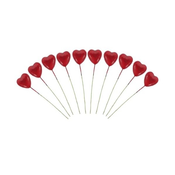 ibasenice 10 Pièces Ballons De Maison De Poupée avec des Bâtons Mini Ballons De Coeur Modèle pour Accessoires De Maison De Po