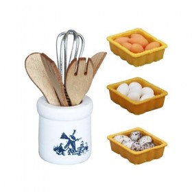 Baoblaze Ustensiles de Cuisine pour Maison de Poupée, Accessoires de Jeu de Rôle, Décorations pour Maison de Poupée