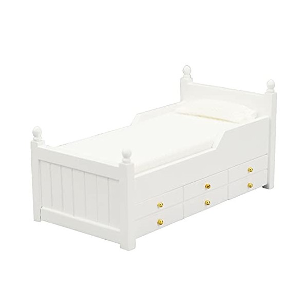 Mini tiroir rétro créatif décoration de lit en bois échelle 1/12 jouet pour jeux de rôle, accessoires de décoration, ornement