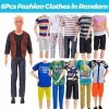 18 Pièces Vêtements et Accessoires pour Ken Garçons Poupées 6 Vêtements de Loisir Vêtements 2 Maillots de Bain 4 Paires Chaus